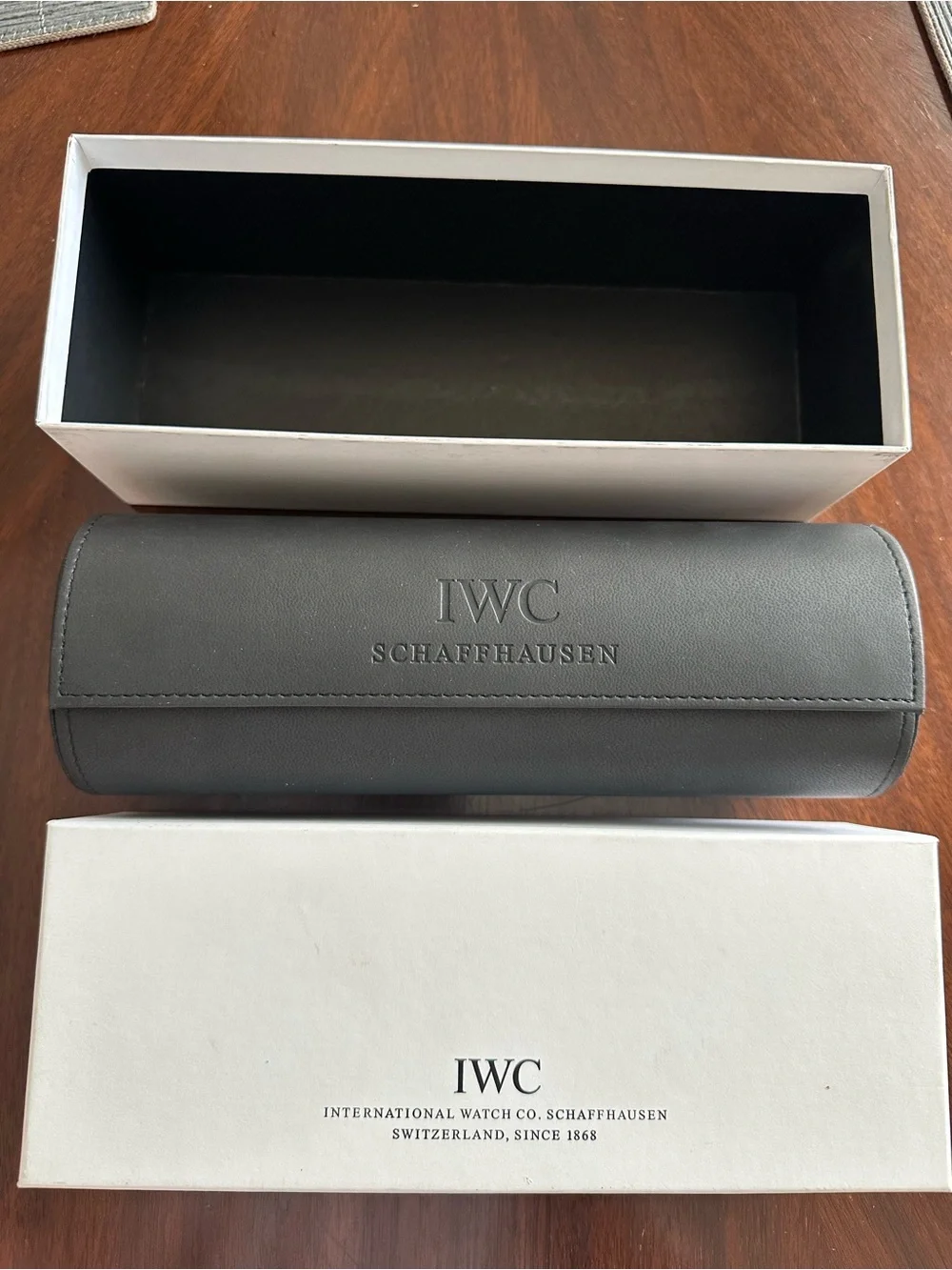 IWC Black Leather Travel Watch Roll *Rare* Holds up to 4 Watches